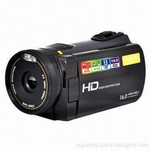 16.0MP HD Digital Video Camera, 3.0-inch Touch Screen, 16x Zoom and Li-ion Battery